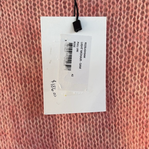 NWT Roseanna Wool Jumper Sweater Size 42 Mohair Blend Pink Cropped Slouch Soft - Picture 3 of 8